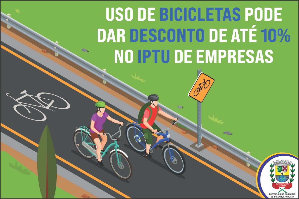 Empresas podem obter até 10% de desconto no IPTU com Programa Vou de Bicicleta